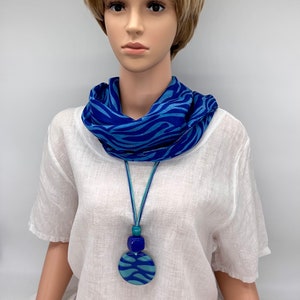 Bright bold blue statement necklace, chunky necklace