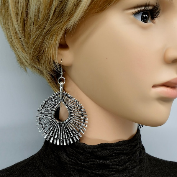 Large funky earrings, statement earrings, chunky earrings, bold earrings.