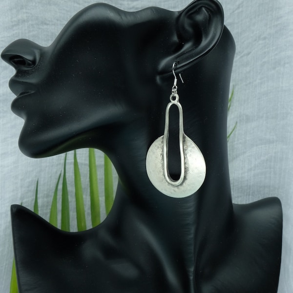 Unique large dangle earring. Stunning statement earring. Bold yet stylish.