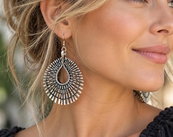 Große Fächer Ohrringe: Großer Statement-Schmuck