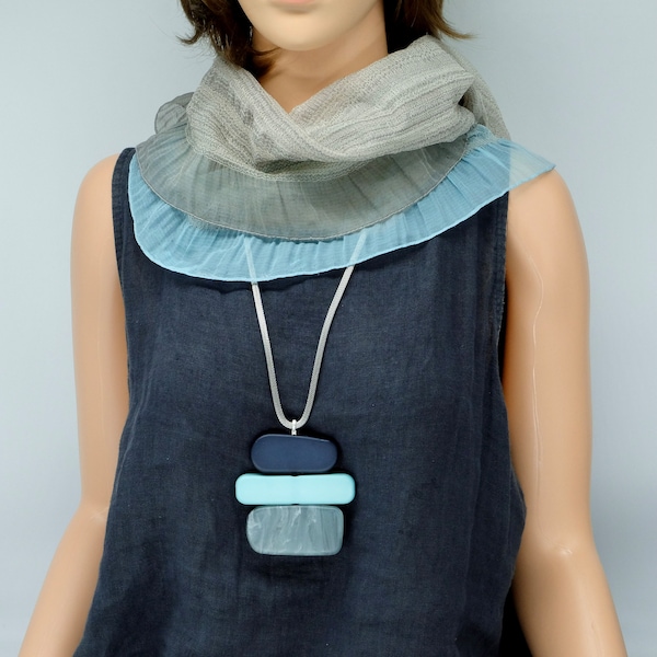 Stunning bold statement necklace, chunky necklace, fun blue necklace