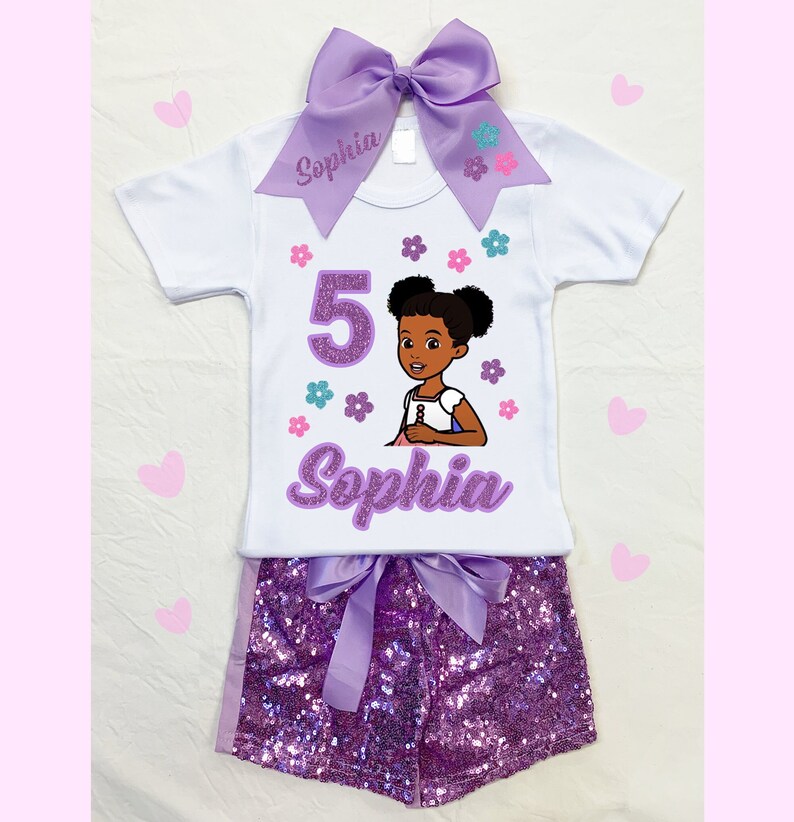 Gracie's Corner Birthday Outfit Girls Sequins Shorts Etsy