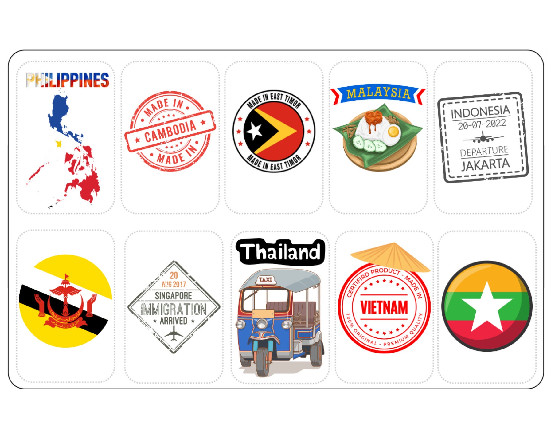 DIGITAL TRAVEL STICKER - Digital Download - Laptop Sticker - South East ...