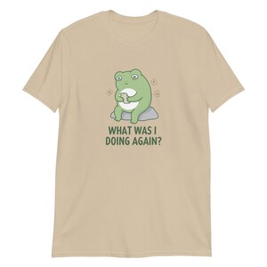 What Was I Doing Again? Scrolling Addiction Humor, Brain Fog Mental Health Tee Sand