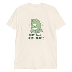 What Was I Doing Again? Scrolling Addiction Humor, Brain Fog Mental Health Tee Natural