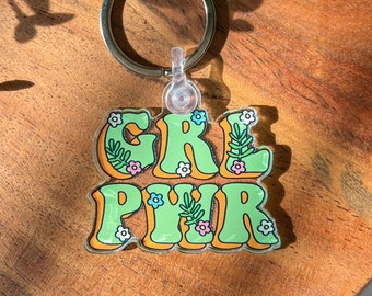 GRL PWR Keychain | grl pwr Charm |  Girl Power