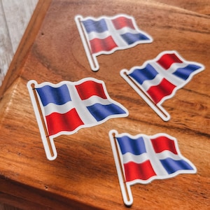 Dominican Flag Sticker | Vinyl Sticker | Die Cut | Aesthetic Sticker | Waterbottle Sticker