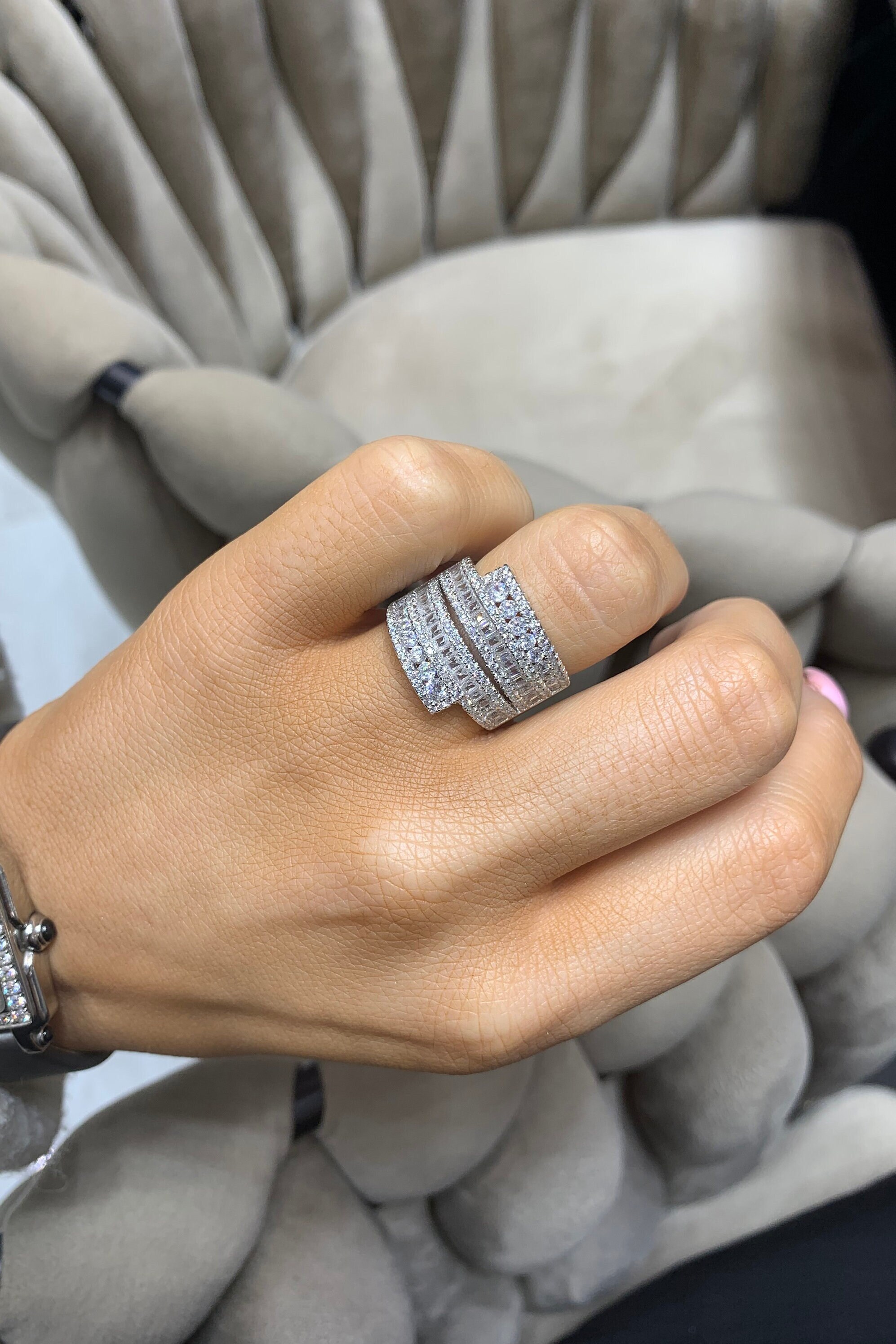 Chunky diamond rings discount