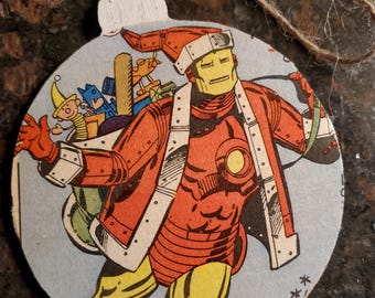 Iron Man Claus Christmas Ornament