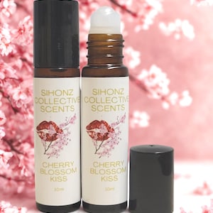 Cherry Blossom Kiss Perfume Oil Roll On - Soft Floral Scent for Women | Long-Lasting Natural Fragrance | Gifts for Her
