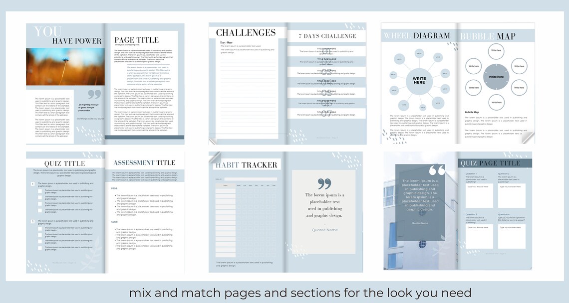 Ebook Template Canva Workbook Canva Template Templates For Etsy