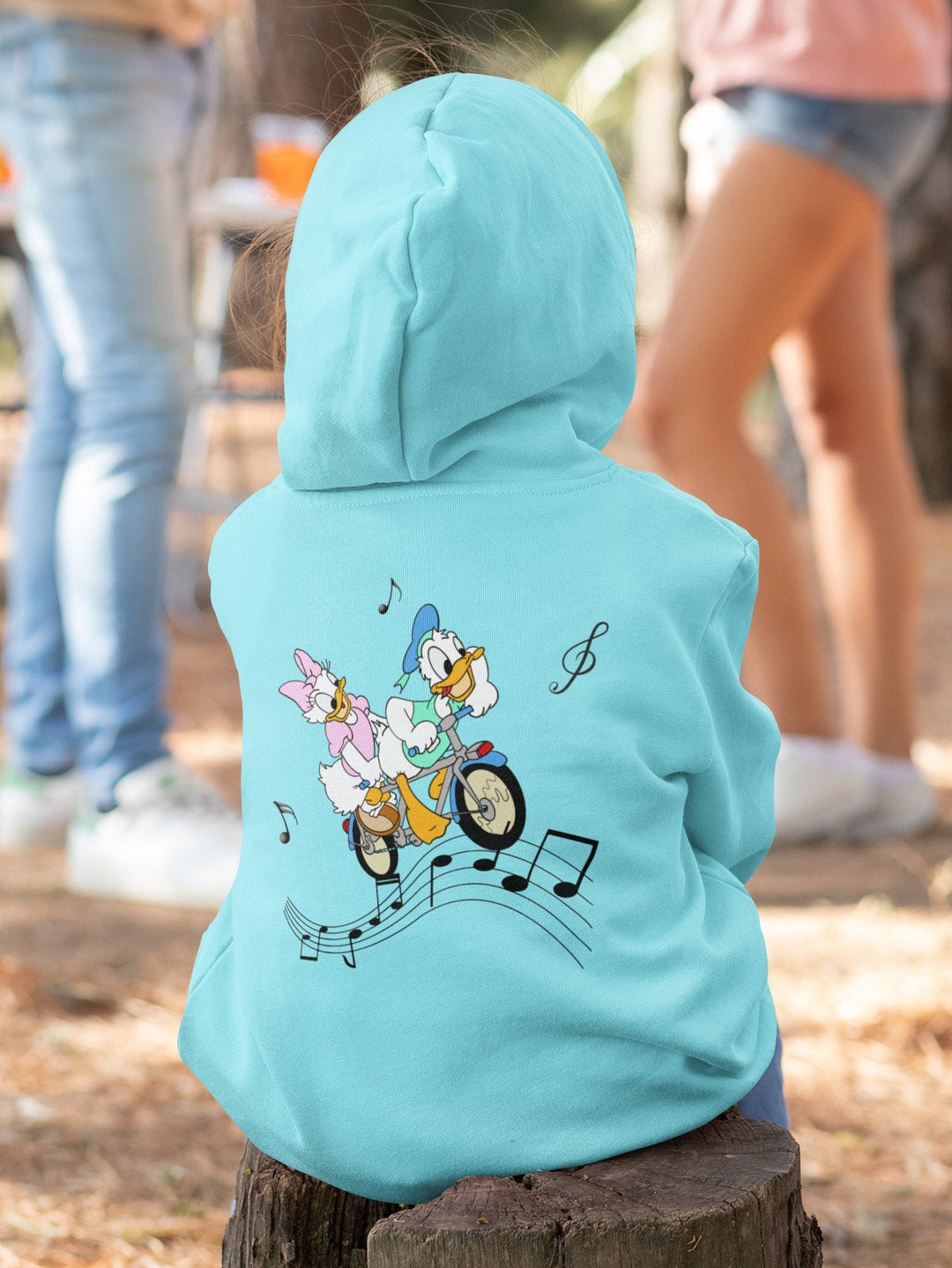 Donald Duck Hoodie Disney Hoodie Pink Blue Hood Cotton Etsy