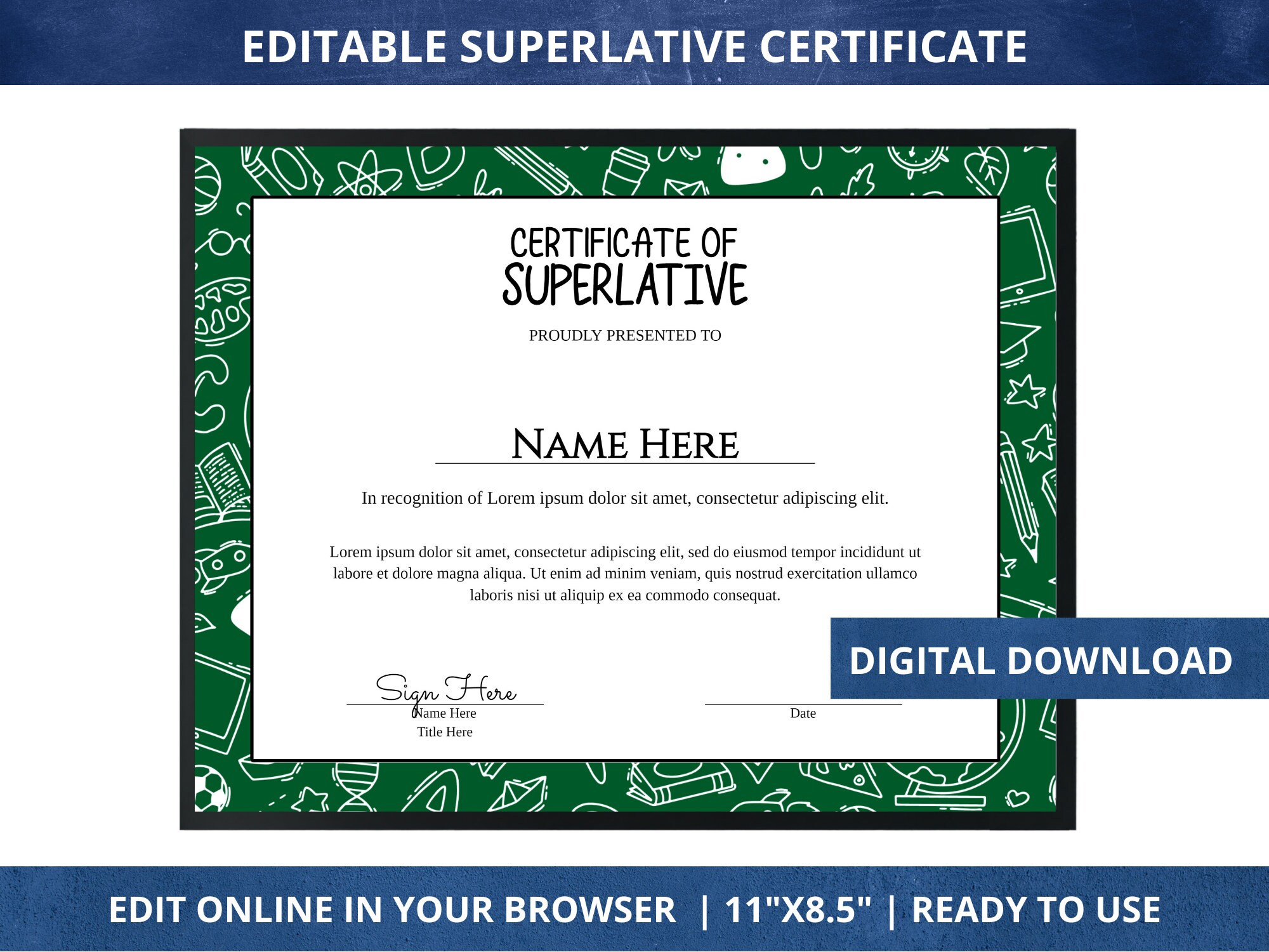 Superlative Certificate Template