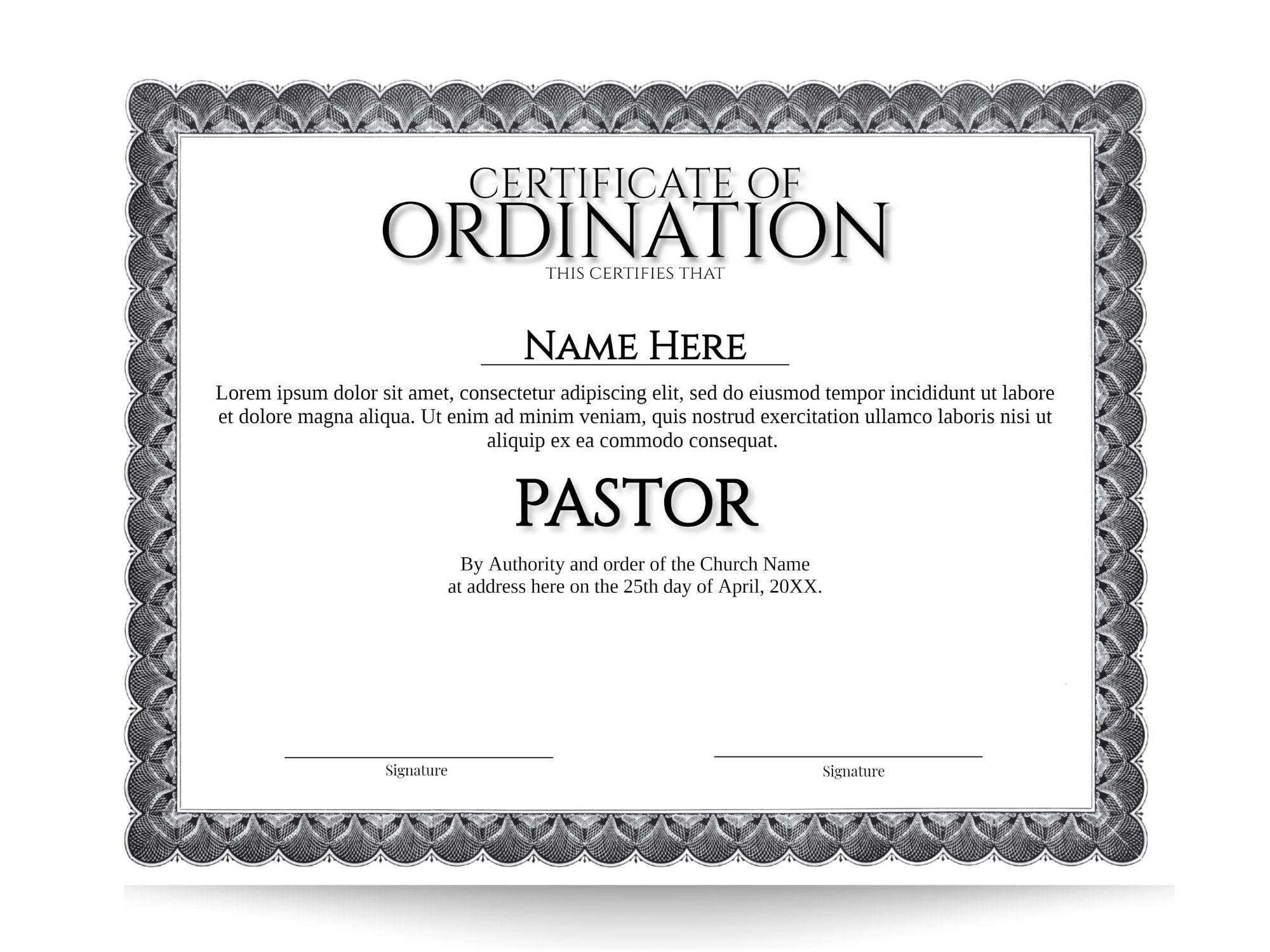 Editable Certificate of Ordination Pastor Pastor Ordination Etsy Editable Certificate of Ordination Pastor Pastor Ordination Etsy