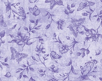 Flower Garden - Lilac Tonal Floral Quilt Fabric from Oasis Fabrics - Manufacturer Item #59-5851 sold in half yard increments