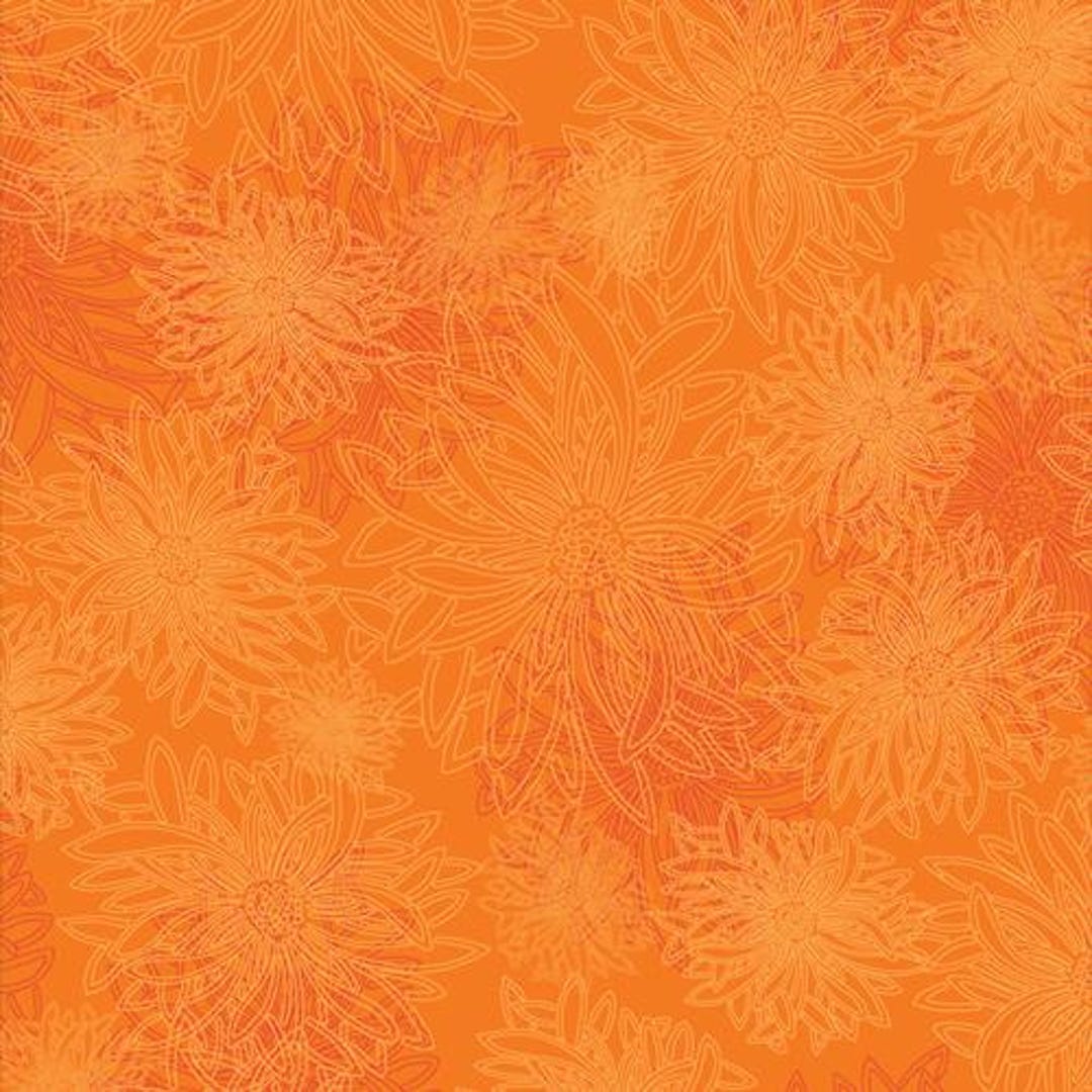 Floral Elements - Orangine - Manufacturer Art Gallery Fabrics