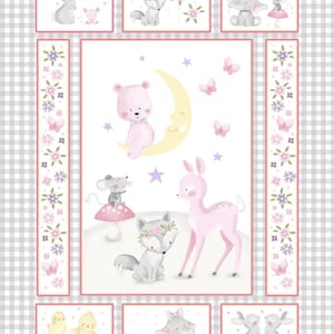 310 - Wee Ones Baby cotton quilting Panel 35" x 45" by Oasis Fabrics - Item# 57-3551