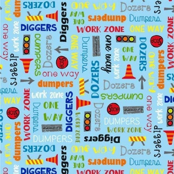 Work in Progress - Blue One Way - premium 100% cotton fabric by Michael Miller - Item# CX10593-BLUE-D - Sold in half yard increments