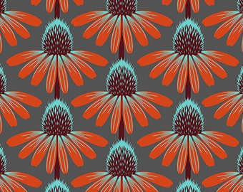 Echinacea - Berry - premium 100% cotton fabric by Free Spirit - Item# PWAH075.BERRY - Sold in half yard increments