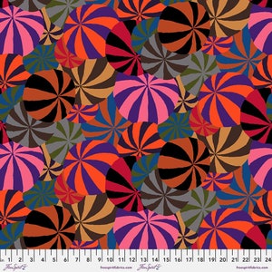 Kaffe Fassett 85 and Fabulous - Maroon Beach Balls - Mfg Free Spirit - Mfg # PWGP037.MAROON - Premium Cotton Fabric - Sold by Half Yard Cuts