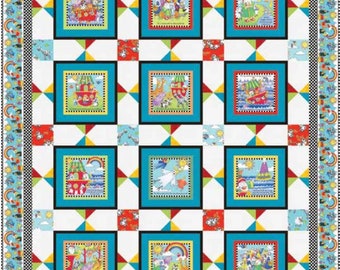 Noah's Story Quilt Kit by Delphine Cubitt for Henry Glass - 63" x 79"