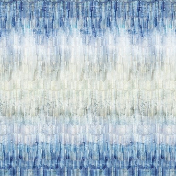 Sea Salt - Painterly Stripe Bluegrass - cotton quilting fabric by McKenna Ryan for Hoffman - Item# MRD39-581 - Sold in half yard increments