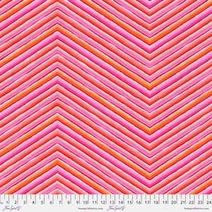 Chevron Stripe by Kaffe 85 and Fabulous - Pink - Mfg. Free Spirit - Mfg. #PWGP090.PINK - Cotton Quilt Fabric - Sold by Half Yard Cuts
