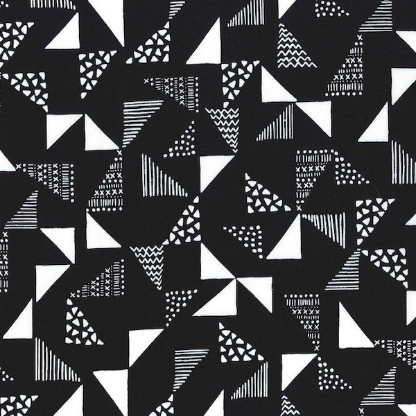 Black and White Black Just Right cotton quilting fabric from Michael Miller - Manufacturer# CX7380-BLAC-D - half yard increments