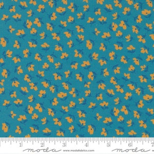 Paisley Rose by Crystal Manning -Turquoise - Mfg. Moda - Mfg. # 11885 12 - Premium Cotton Fabric - Sold by Half Yard Cuts