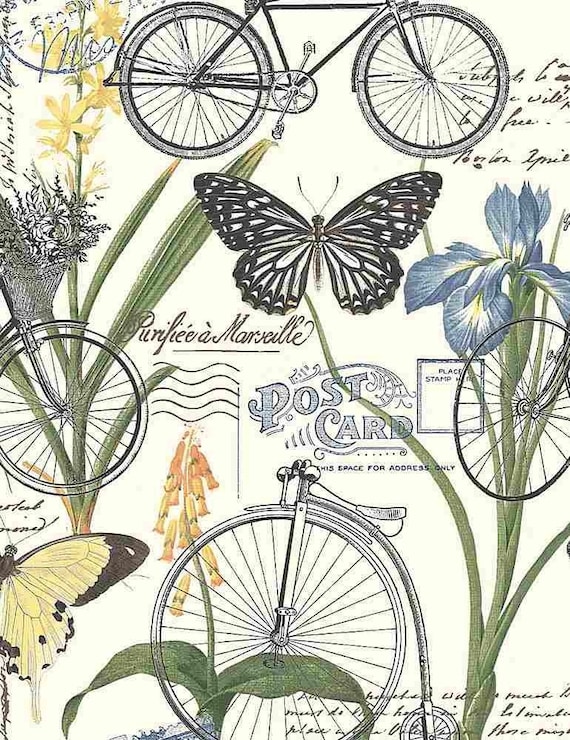 Buttercup Butterflies on Postcards in Cream Buttercup Butterflies on Postcards in Cream