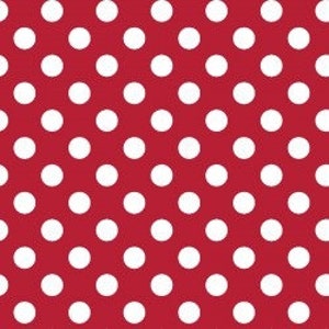 Kimberbell White/Red Dots - premium 100% cotton fabric by Maywood Studios - Item# MAS8216-R - Sold in half yard increments