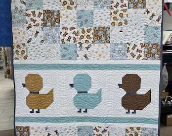 Boho Buddies - Duckling, Duckling Go Quilt Kit - 36" x 53"