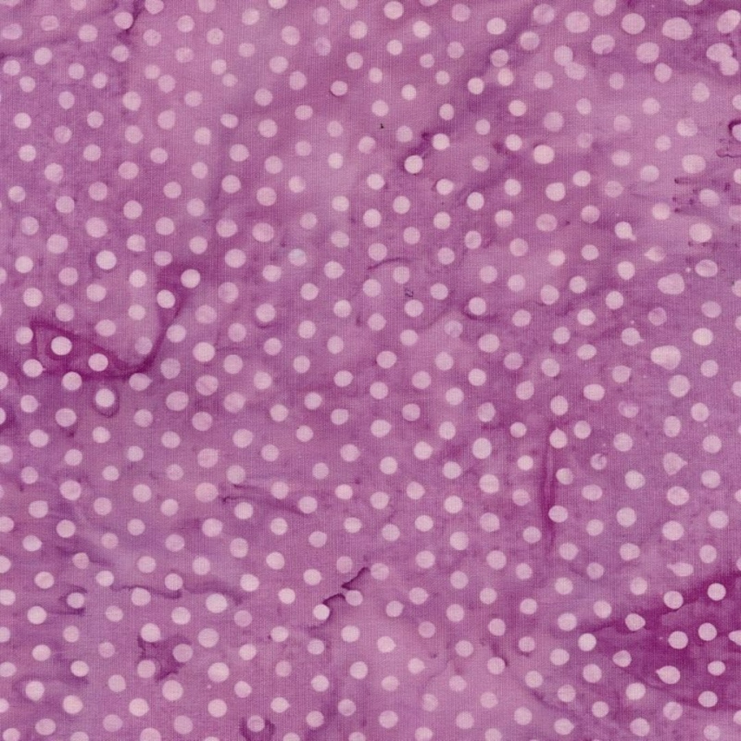 Purple and Emerald Starburst with Geometric Triangles and Batik Dots on Structured Cotton Print