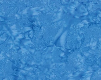 1895 Watercolors Hand Dyed Batik in Atlantic blue from Hoffman 1895-312 cotton batik fabric