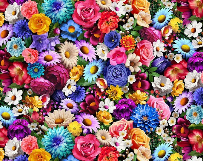 Day of the Dead - Packed Multi Floral - Mfg Timeless Treasures - Mfg # ...