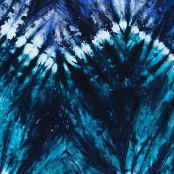 Shibori Japanese Tie Dye Batik in Blue from Majestic Shibori 014 cotton batik fabric