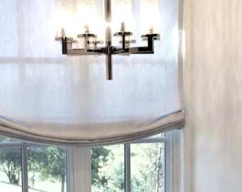 Relaxed  Roman shade  | Custom Window Treatment | Window Blinds | Custom | Variety of Colors | Blackout or Cotton Lining | Handmade |