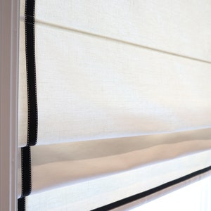 Roman Shade | Blinds | Neutral Colors | Blackout or Cotton Lining | Hardware Included | Pre-Assembled | Curtains  | Window Treatments