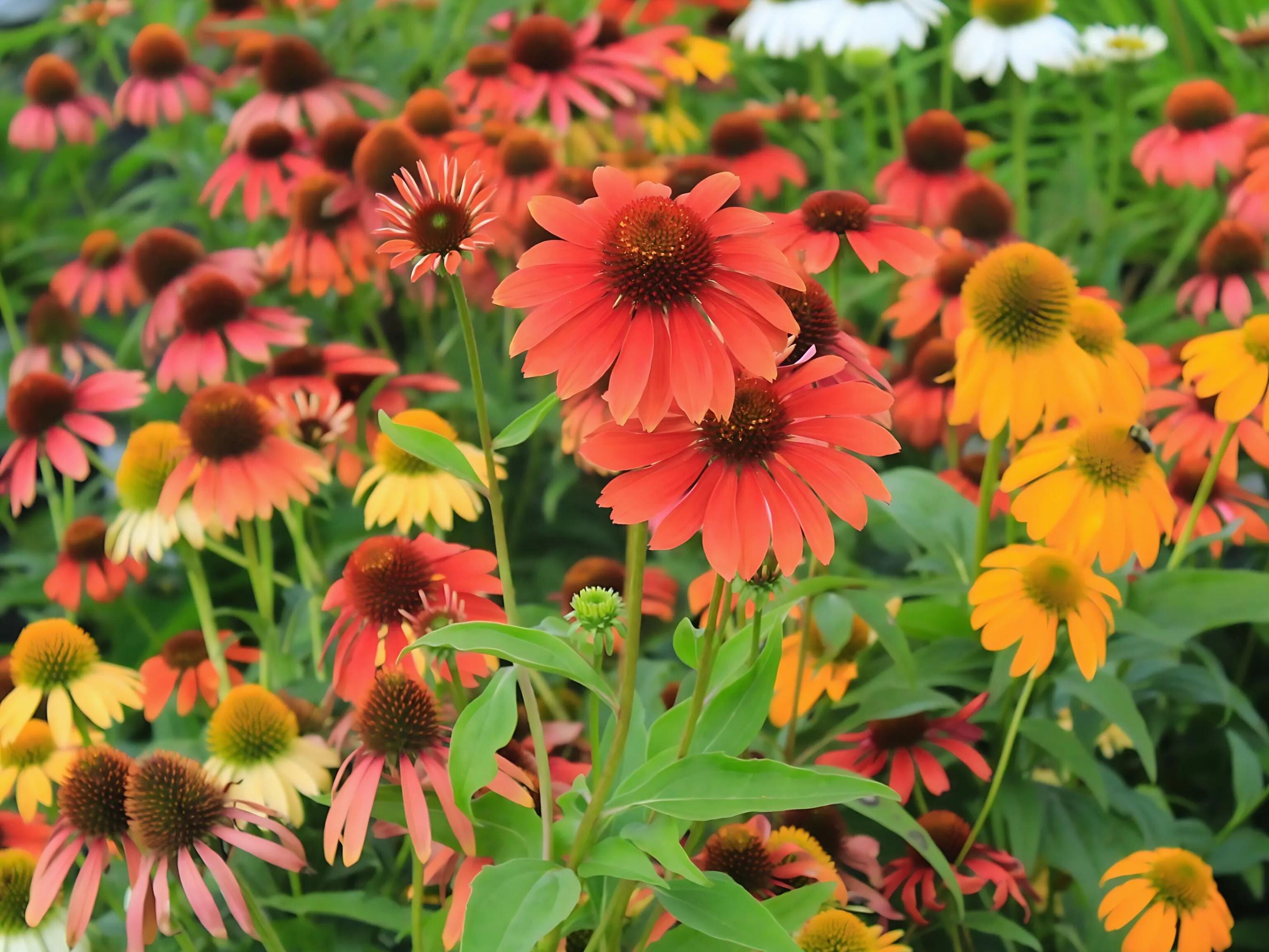 5 Live Perennial Echinacea Cheyenne Spirit Coneflower Plants Flowers Herbs  - Etsy
