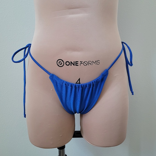 made to order bikini bottoms scrunched slider tie side reversible