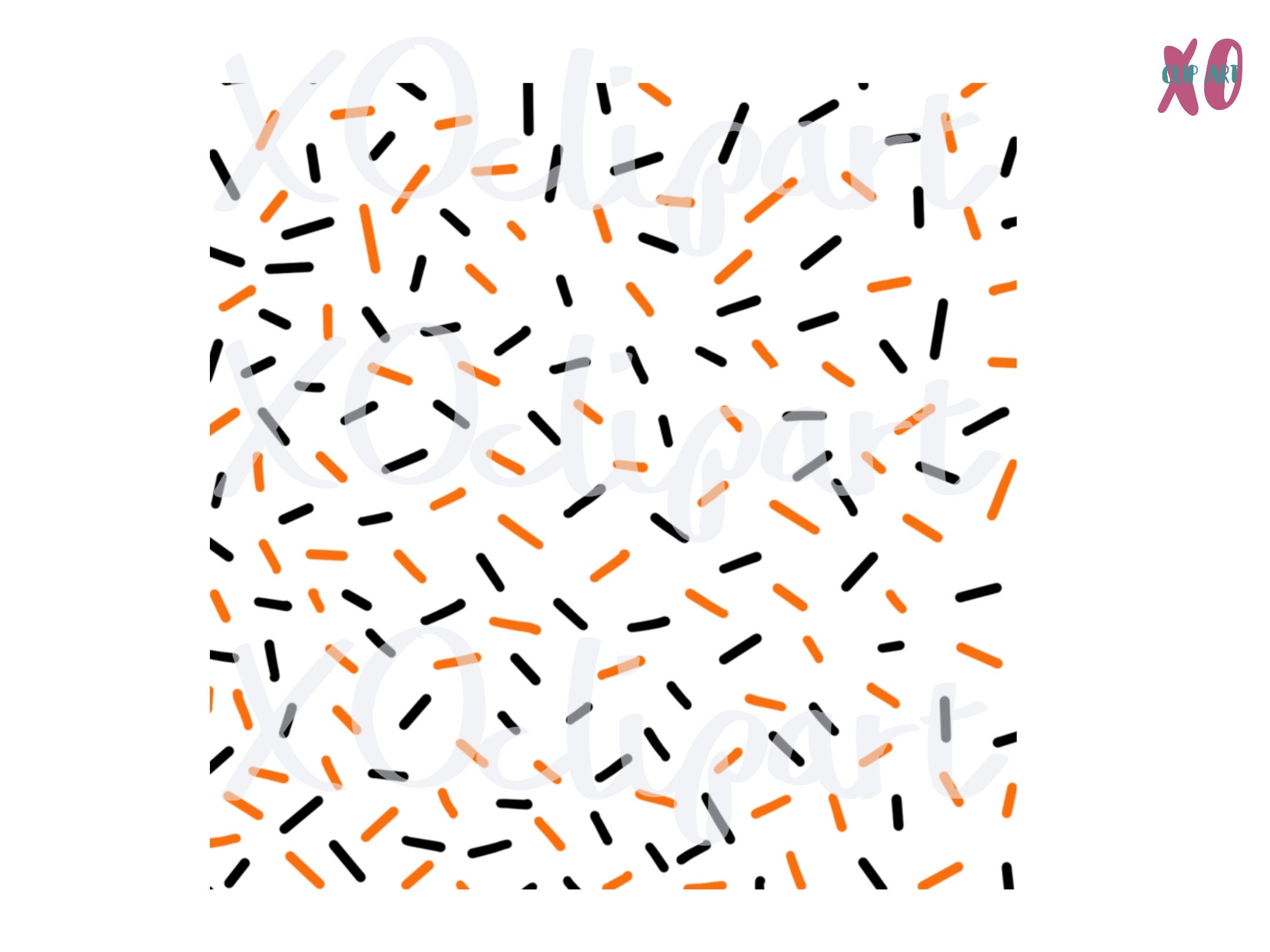 Halloween Sprinkles PNG Clip Art and Sublimation Orange and Black Green