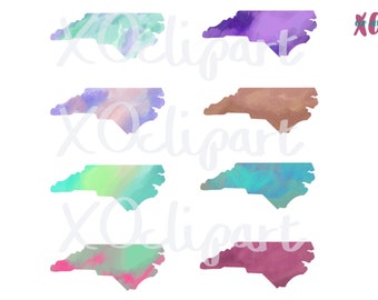 Small North Carolina Watercolor Clip Art