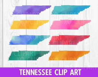 Watercolor Tennessee Clip Art PNGs