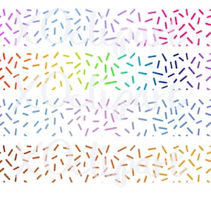 Blended Colorful Ombré Sprinkle Banners Clip Art for Graphic Design and Sublimation
