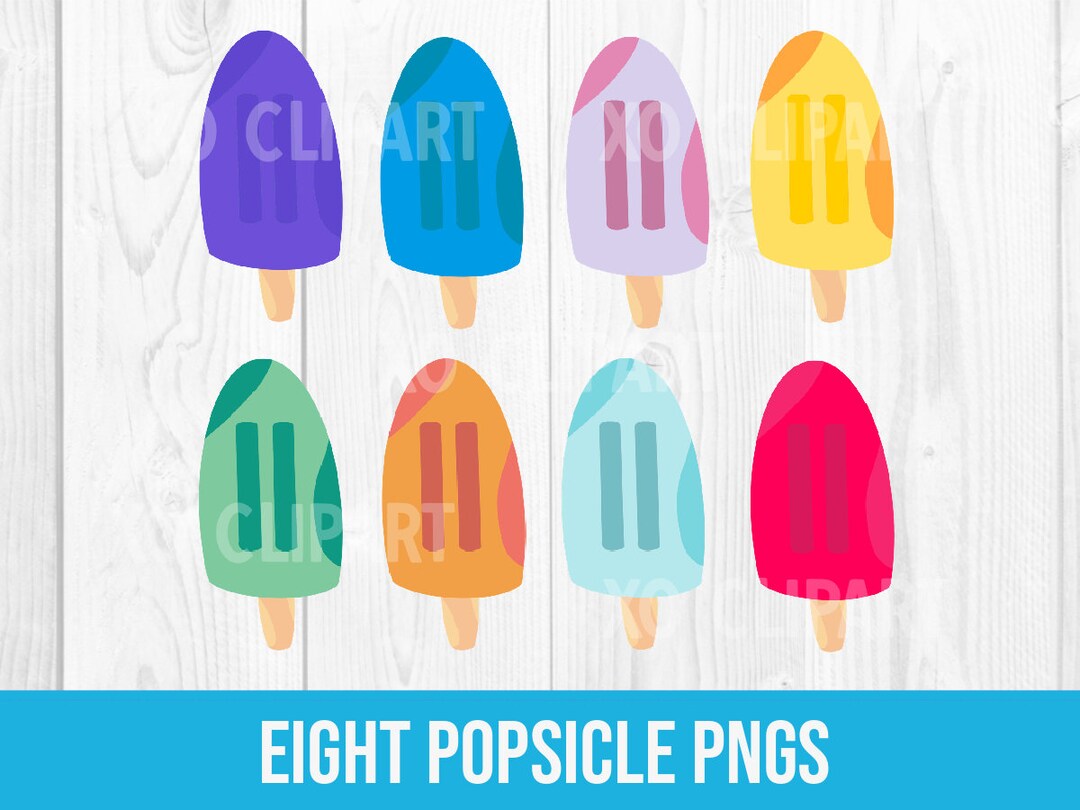 Popsicle Clip Art Pack of Eight Pngs - Etsy
