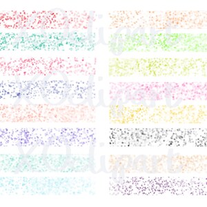 Stars Confetti Banners Clipart Pack of 16 PNGs