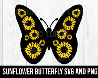 Mariposa Girasol SVG y PNG
