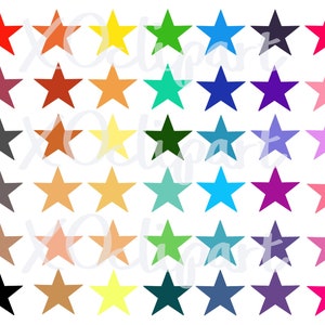 Small Stars Clip Art Bundle of 77 PNGs