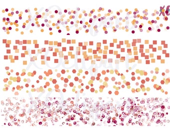 Fall Colors Confetti Clip Art PNGs