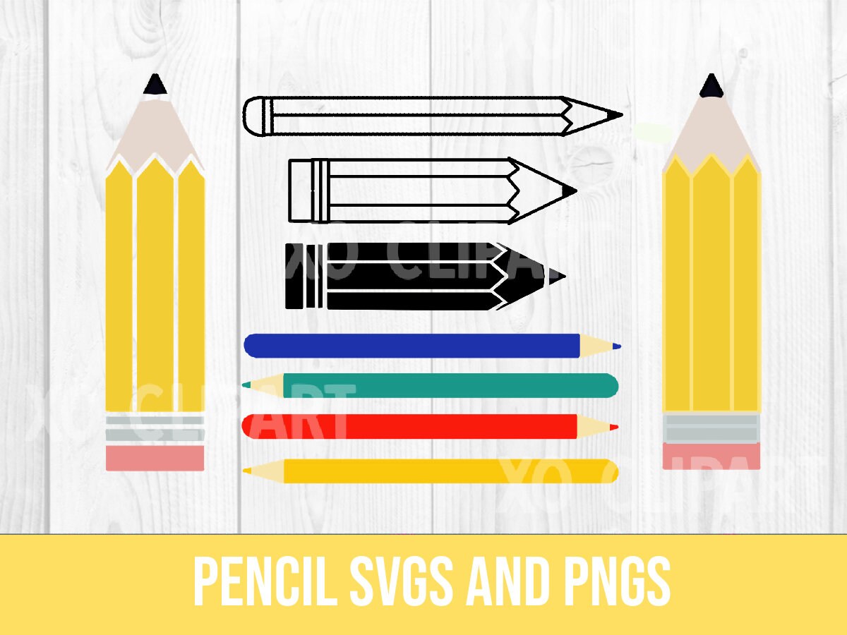 Pencil SVG and PNG - Etsy